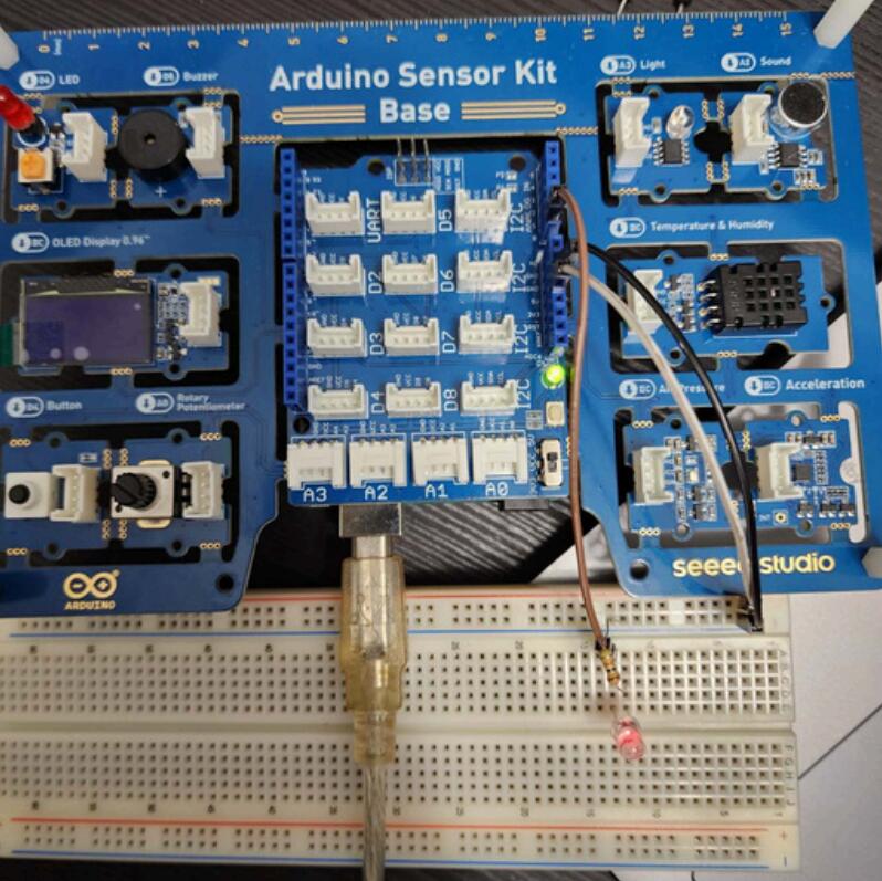 The successful version. The bulb is now lit.