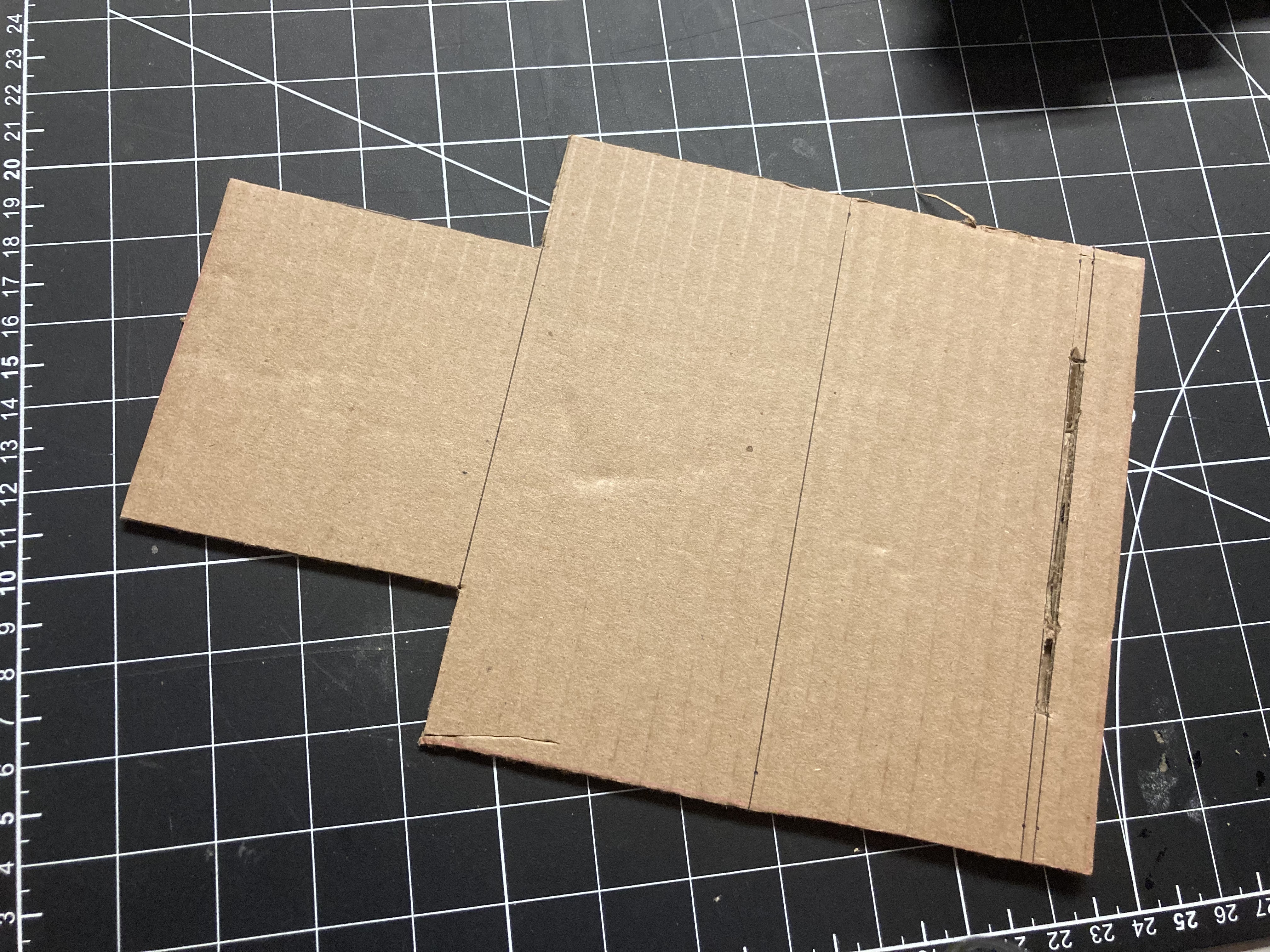 We trimmed the edges as instructed, leaving the cut-out insert intact.